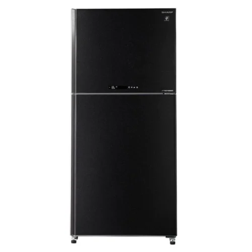 Sharp 2 Door Refrigerator with Black Glass Door SMF750 GBK