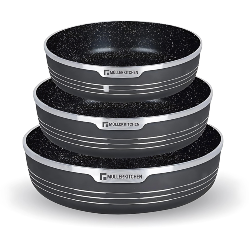 Muller Koch Marble Stone Coating Oven Tray Set 3 Pieces MK-5019