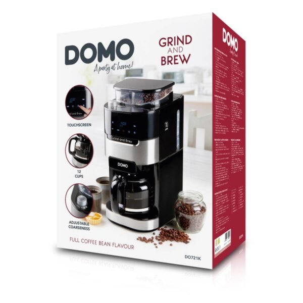 Domo Do721k Coffee Maker Grind And Brew 12cups