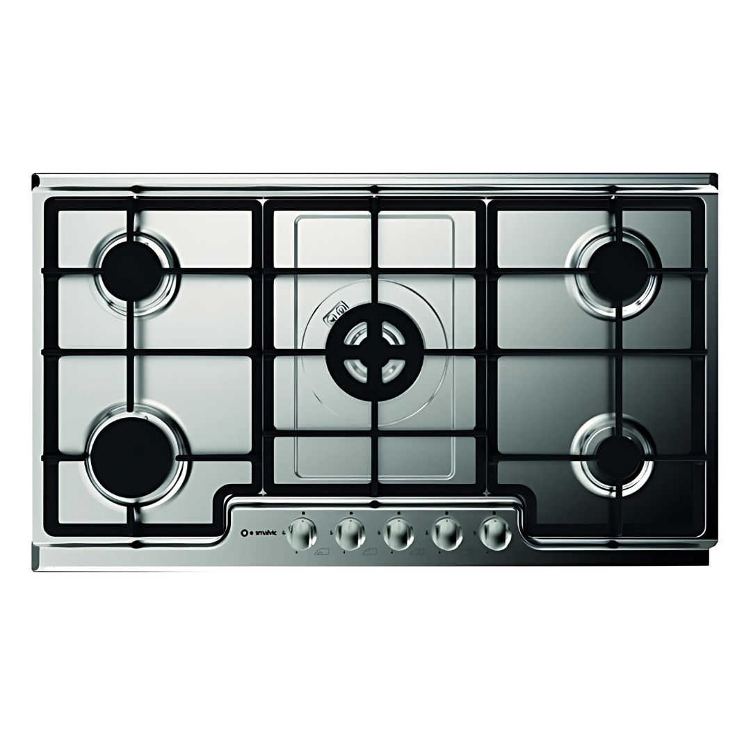 Gas Hob with Control Panel 90V4G1DC Inox