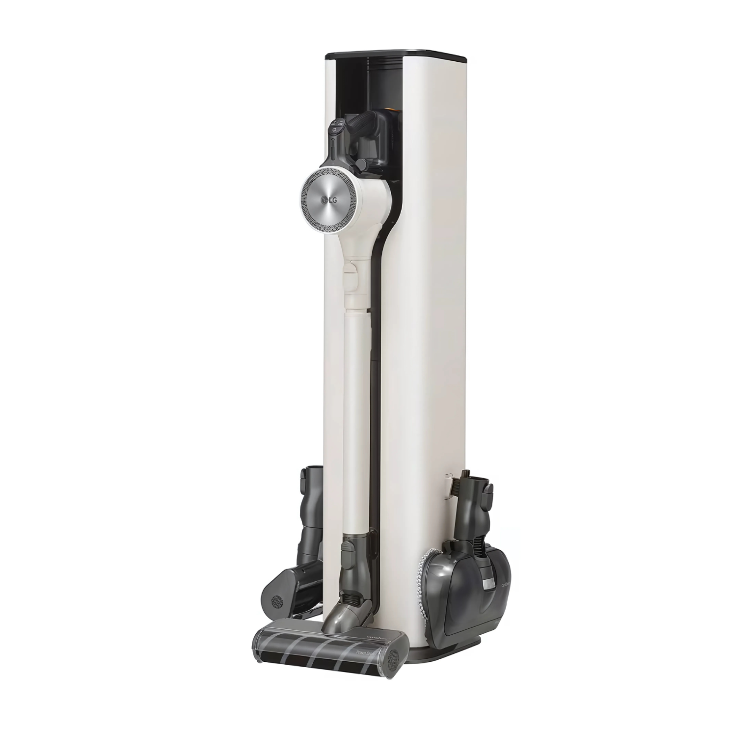 LG CordZero A9T-Ultra Vacuum Cleaner with dual batteries, HEPA filtration, and innovative storage tower for efficient cleaning