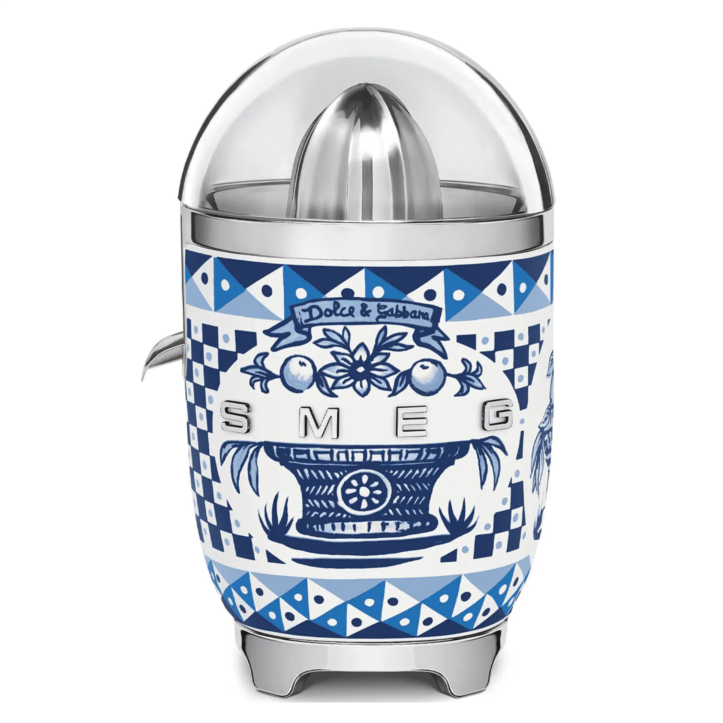 Smeg Dolce and Gabbana Blu Mediterraneo Citrus Juicer CJF01DGBUK
